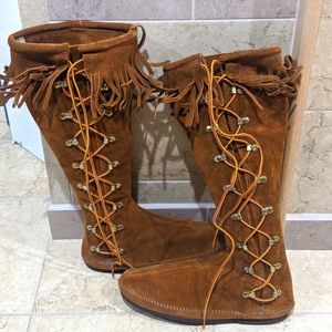 Minnetonka Moccasins Knee High Boots
